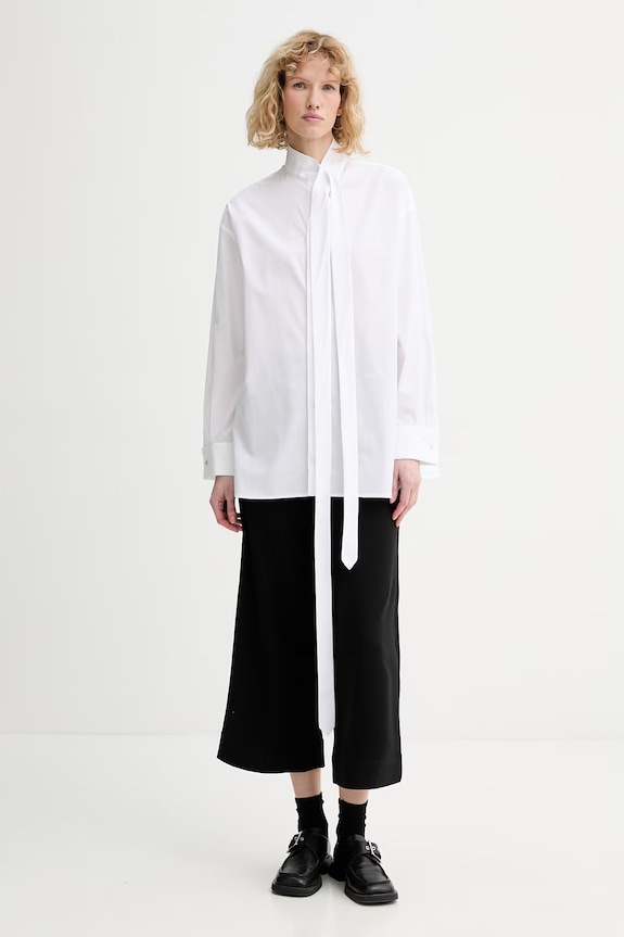 Kenzo koszula bawełniana bawełna biały FG52CH2799LF