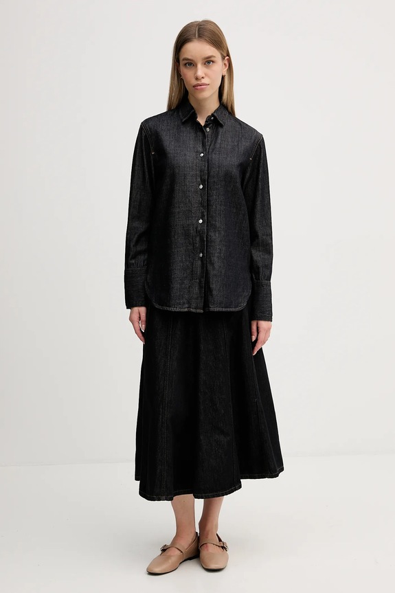 Tommy Hilfiger cămașă WW0WW47782 bleumarin SS26
