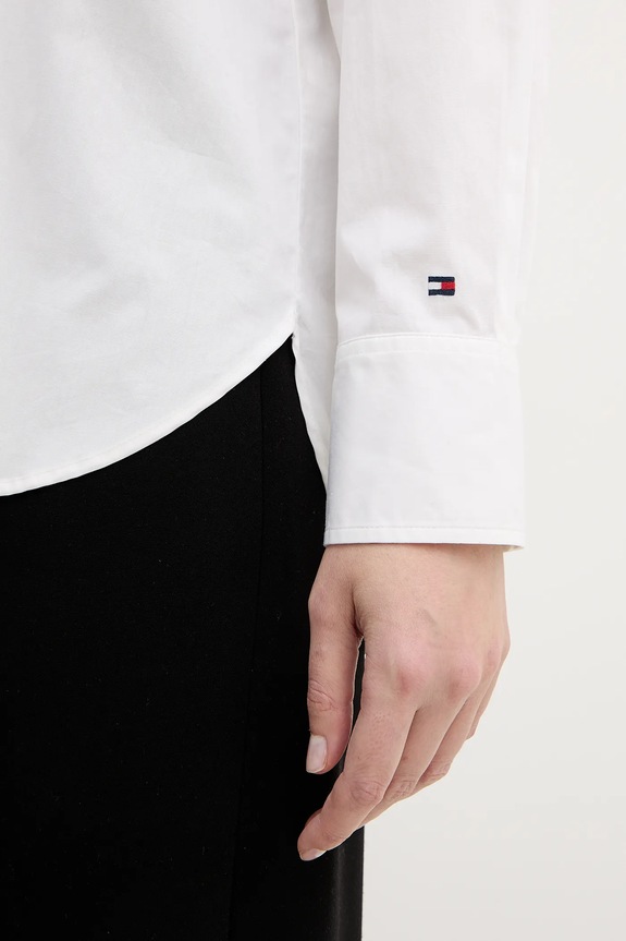 Bavlněná košile Tommy Hilfiger WW0WW48190 béžová