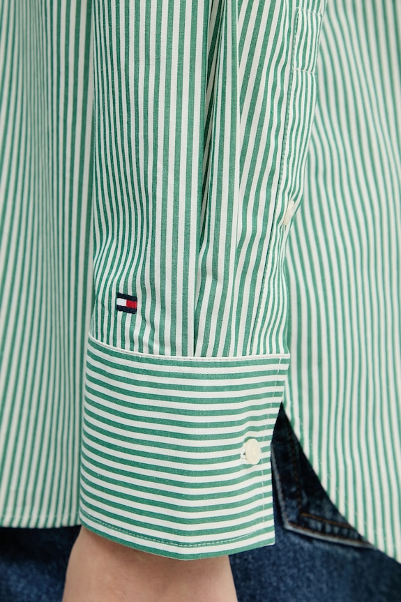 Tommy Hilfiger cămașă din bumbac WW0WW48190 verde