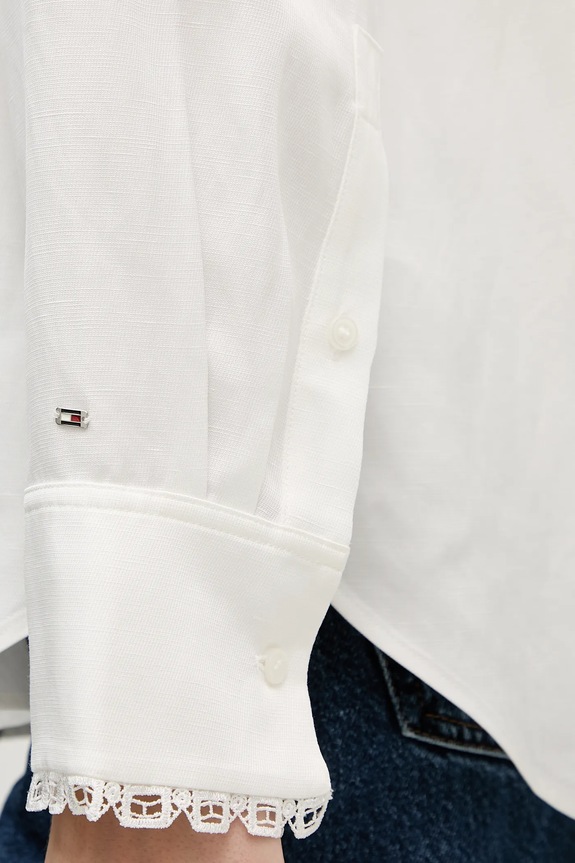 Tommy Hilfiger cămașă din amestec de in WW0WW48654