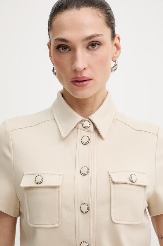 Košile Guess OLGA béžová W6RH83.KCMU2