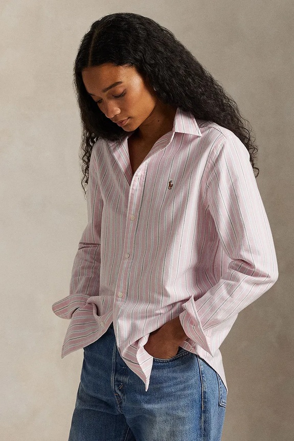 Polo Ralph Lauren koszula bawełniana gładkie różowy 211970739
