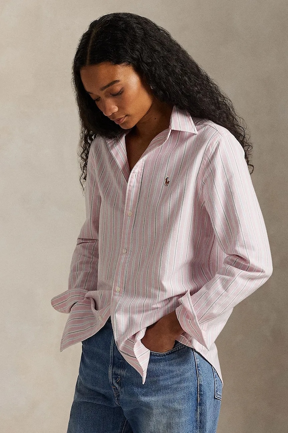 Polo Ralph Lauren koszula bawełniana gładkie różowy 211970739