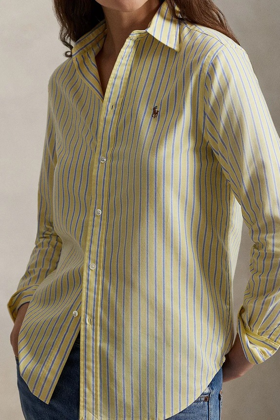 Polo Ralph Lauren koszula bawełniana żółty 211970739