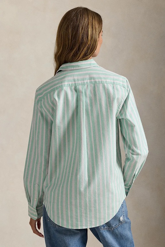 Βαμβακερό πουκάμισο Polo Ralph Lauren 211970739 τιρκουάζ SS26
