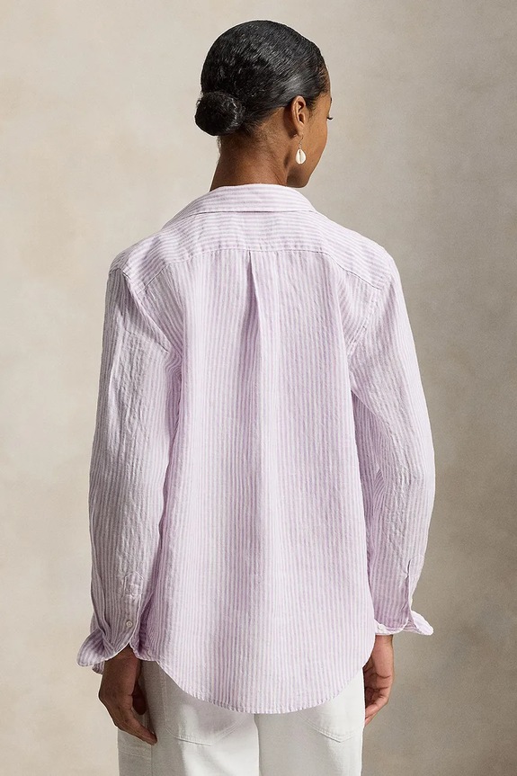 Сорочка з льону Polo Ralph Lauren 211A96158 фіолетовий SS26