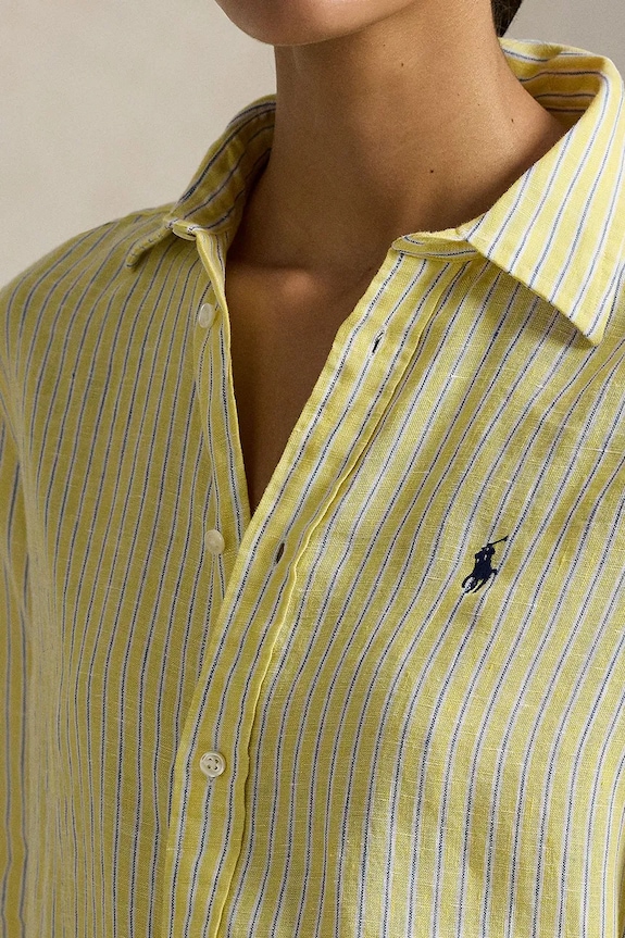 Льняная рубашка Polo Ralph Lauren жёлтый 211A96158
