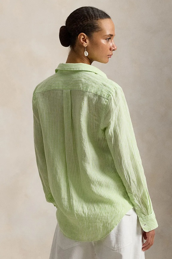 Сорочка з льону Polo Ralph Lauren 211A96158 зелений SS26