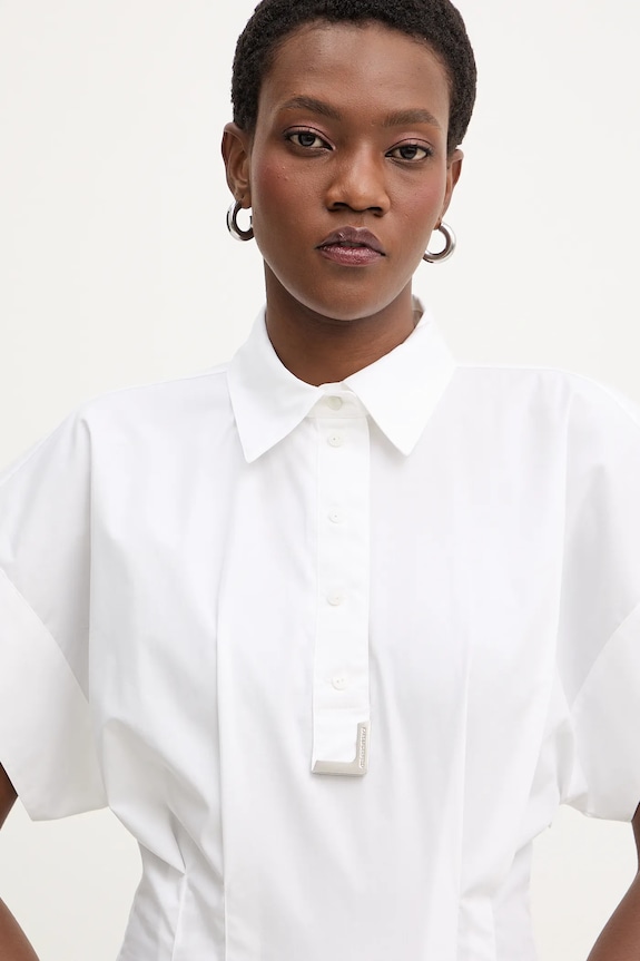 Βαμβακερή μπλούζα Karl Lagerfeld λευκό B1W11006