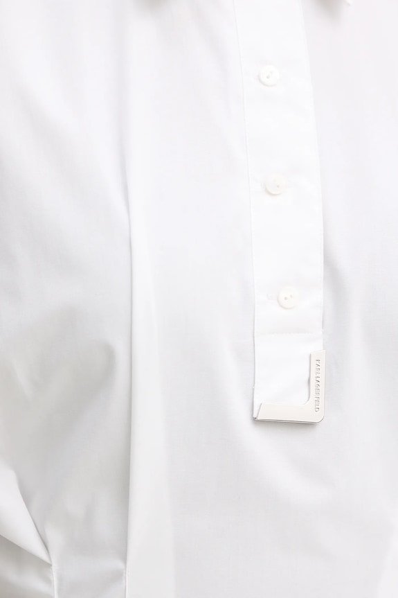 Βαμβακερή μπλούζα Karl Lagerfeld B1W11006 λευκό