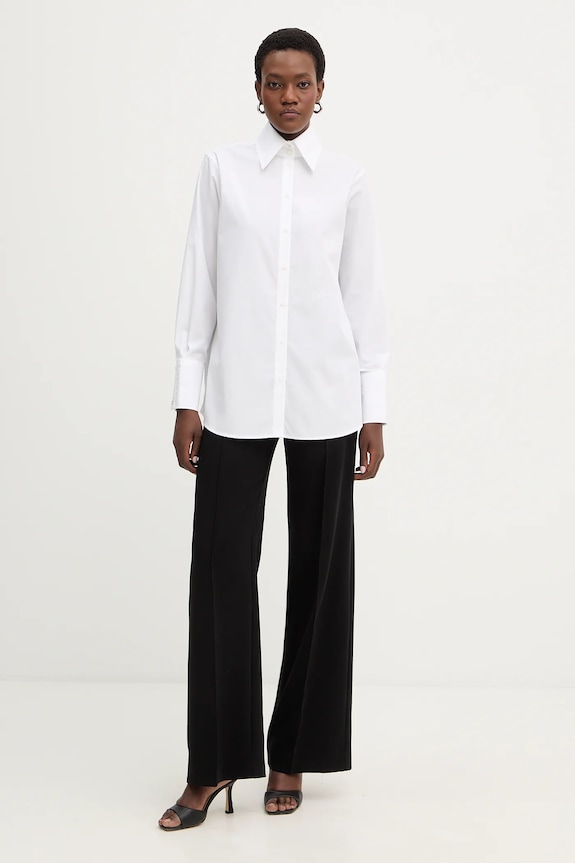 Karl Lagerfeld cămașă din bumbac B1W11010 alb SS26