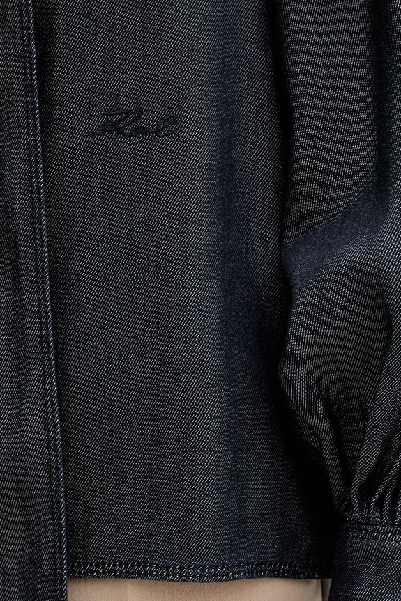 Džínsová blúzka Karl Lagerfeld FLUID DENIM B1W11025 tmavomodrá