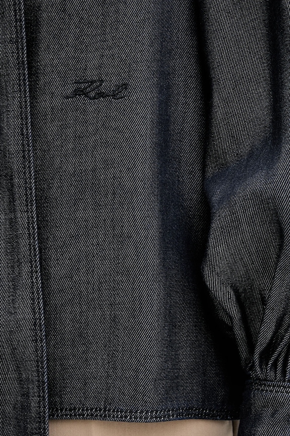 Džínsová blúzka Karl Lagerfeld FLUID DENIM B1W11025 tmavomodrá
