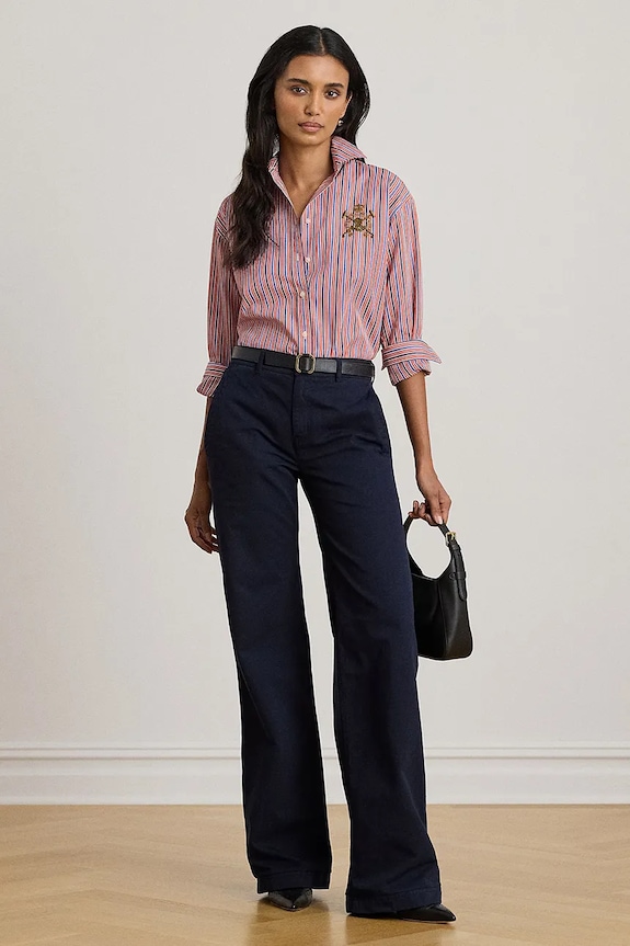 Oblečení Bavlněná košile Lauren Ralph Lauren 200P03512 oranžová