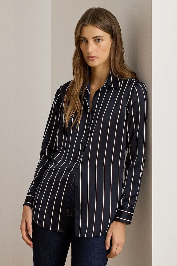 Košile Lauren Ralph Lauren regular námořnická modř 200P03570