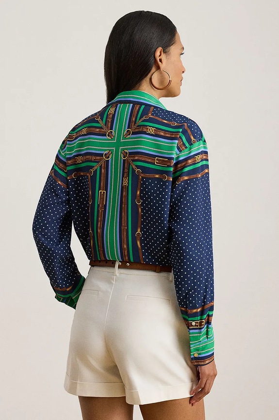 Lauren Ralph Lauren koszula 200P03687 niebieski SS26