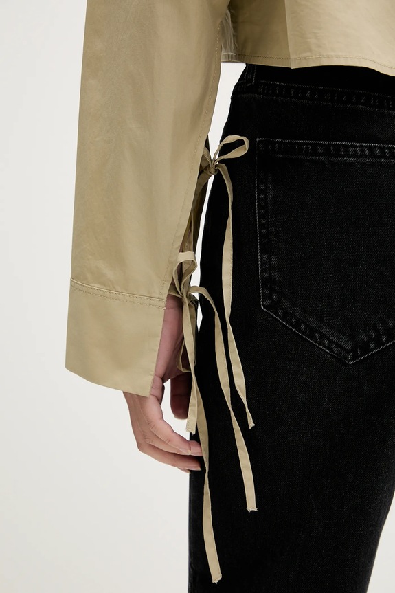 Karl Lagerfeld Jeans camicia in cotone beige B1W11027