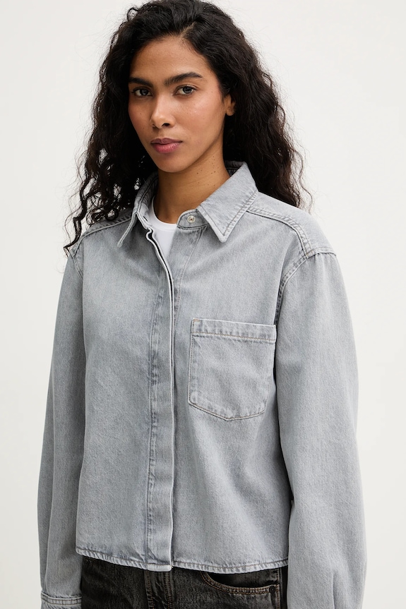 Marc O'Polo cămașă jeans gri 5000007394