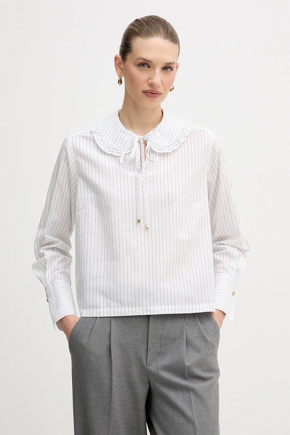 Barbour bluză din bumbac Avery legat alb LSH1724