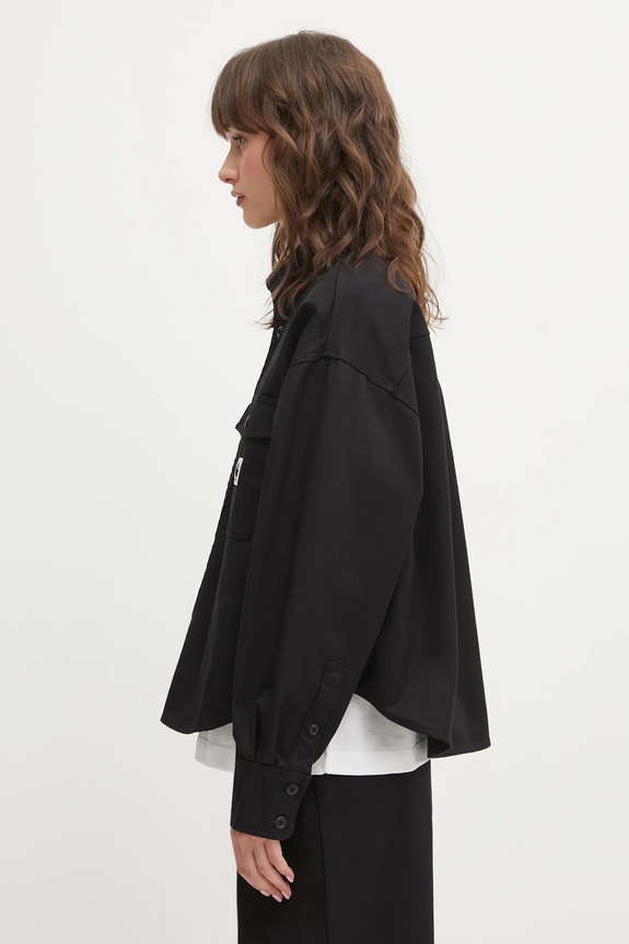 Carhartt WIP cămașă din bumbac W Kelly Shirt Jac I036320.8902 negru SS26