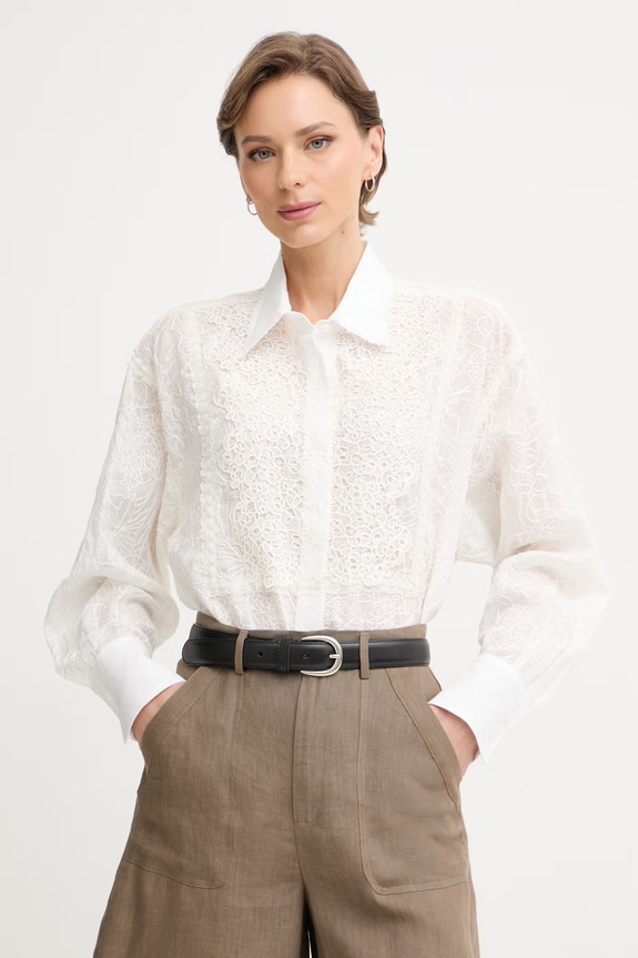 Ermanno Scervino LIFE πουκάμισο γυναικείο λευκό D484K703RXG
