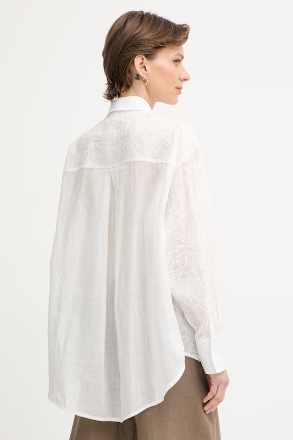 Ρούχα Ermanno Scervino LIFE πουκάμισο γυναικείο D484K703RXG λευκό
