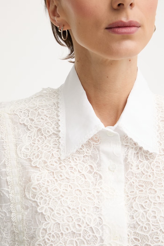 Ermanno Scervino LIFE πουκάμισο γυναικείο D484K703RXG λευκό