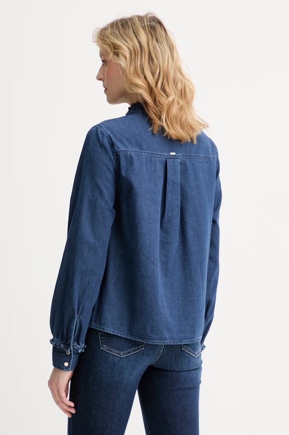 Odzież Morgan koszula damska jeansowa CING granatowy