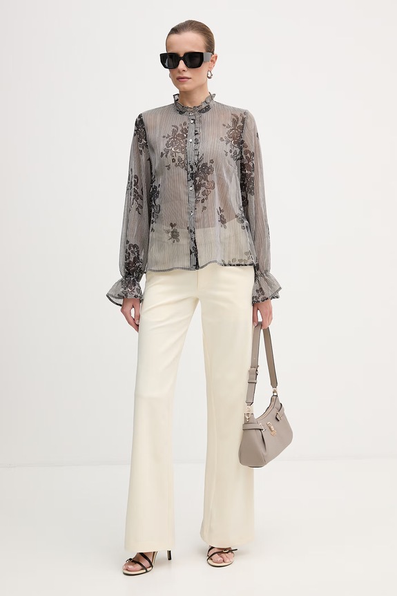 Πουκάμισο Morgan COUTY.F μαύρο SS26