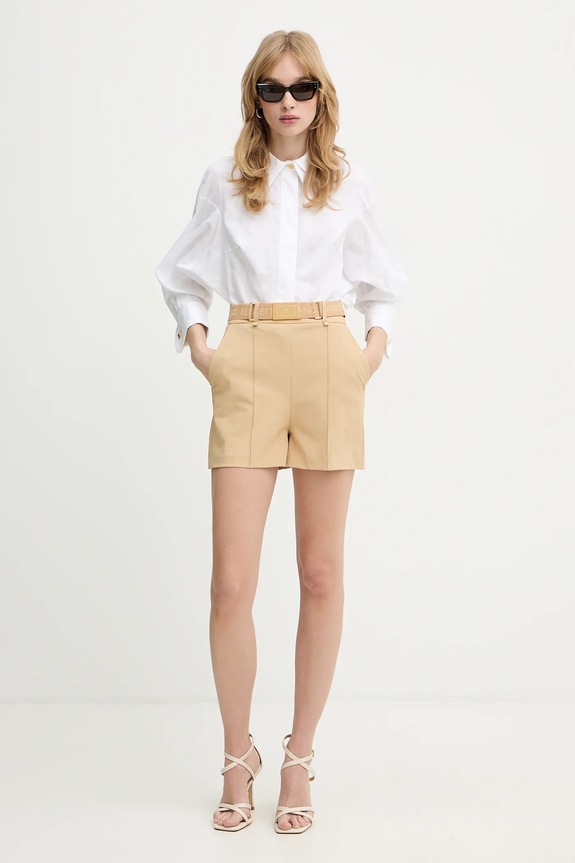 Хлопковая рубашка Elisabetta Franchi CA14161E2 белый SS26