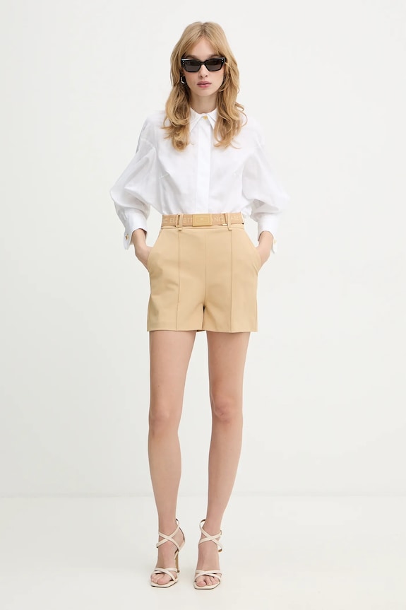 Хлопковая рубашка Elisabetta Franchi CA14161E2 белый SS26