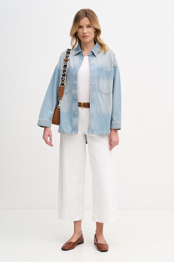 Mos Mosh cămașă pentru femei, din denim 178520 albastru SS26