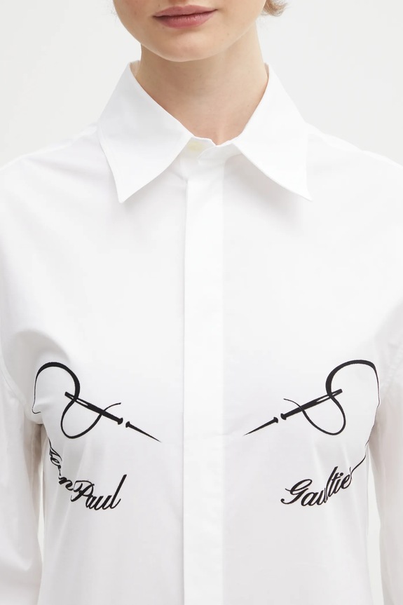 Jean Paul GAULTIER camicia Needles bianco 26.01.W.ST050.C071