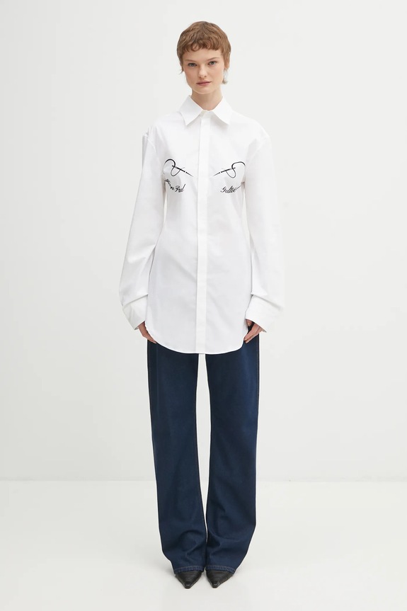 Jean Paul GAULTIER camicia Needles 26.01.W.ST050.C071 bianco
