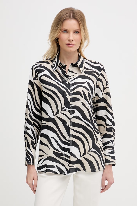 Marella košeľa safari dámska ľanová PERGOLA čierna 2613111154200