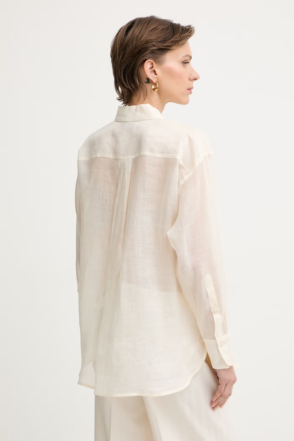 Ρούχα Marella πουκάμισο γυναικείο COSMO 2613111052200 μπεζ