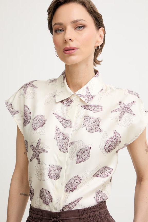 Marella πουκάμισο Γυναικείο μεταξωτό RECENTE μπεζ 2613111102200