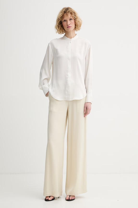 Calvin Klein košeľa LV044F103G béžová SS26