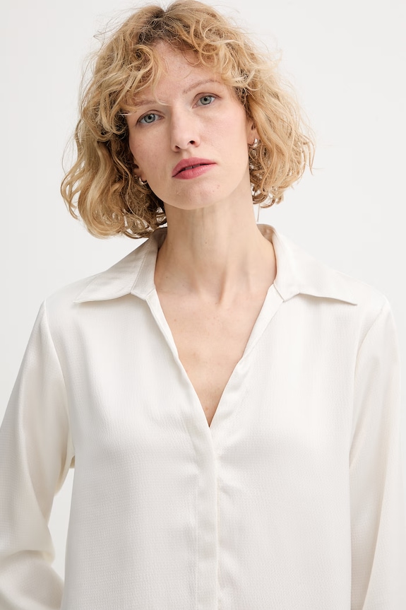 Calvin Klein košeľa dámska béžová LV044F129G