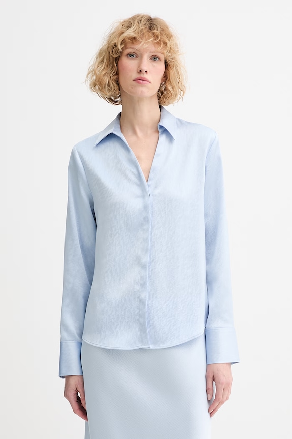 Calvin Klein košeľa dámska modrá LV044F129G