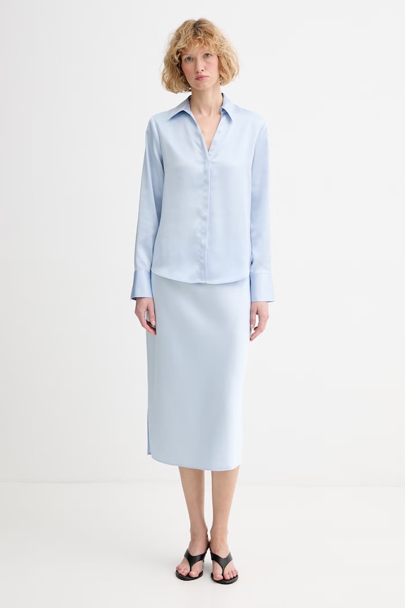 Calvin Klein košeľa dámska LV044F129G modrá SS26