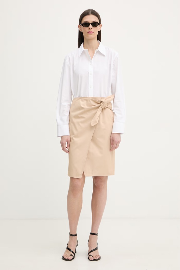Calvin Klein cămașă de pentru femei, din bumbac LV044F136G alb SS26