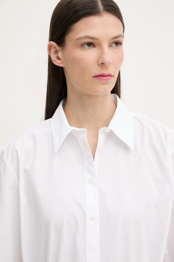 Calvin Klein cămașă de pentru femei, din bumbac alb LV044F136G