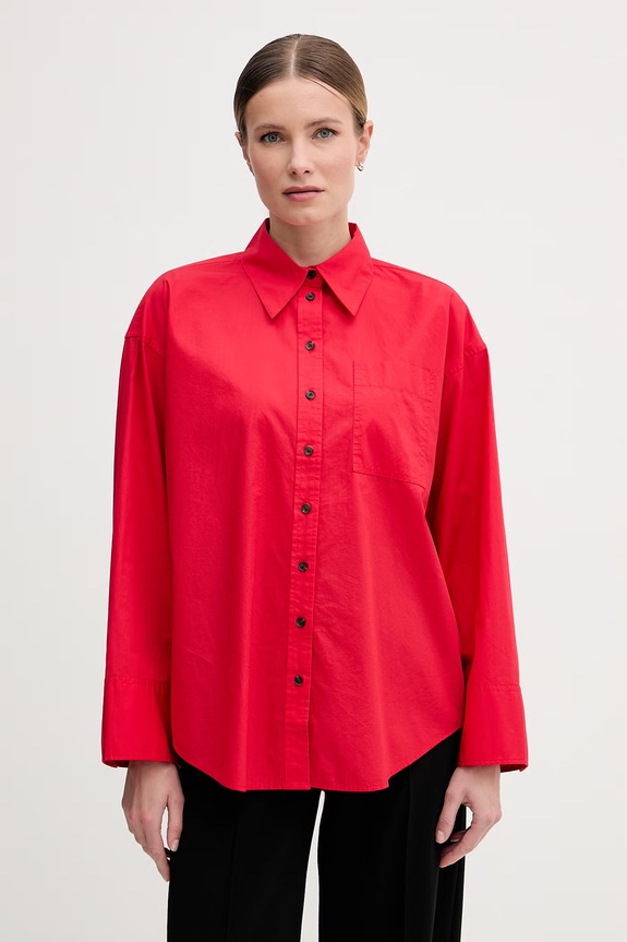 Barbour cămașă de damă din bumbac Angela rosu LSH1663