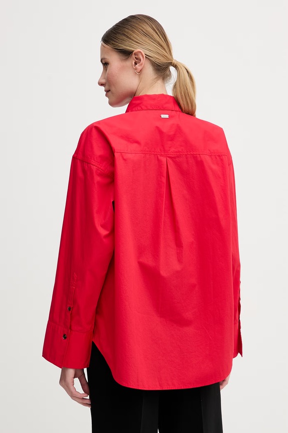 Îmbrăcăminte Barbour cămașă de damă din bumbac Angela LSH1663 rosu