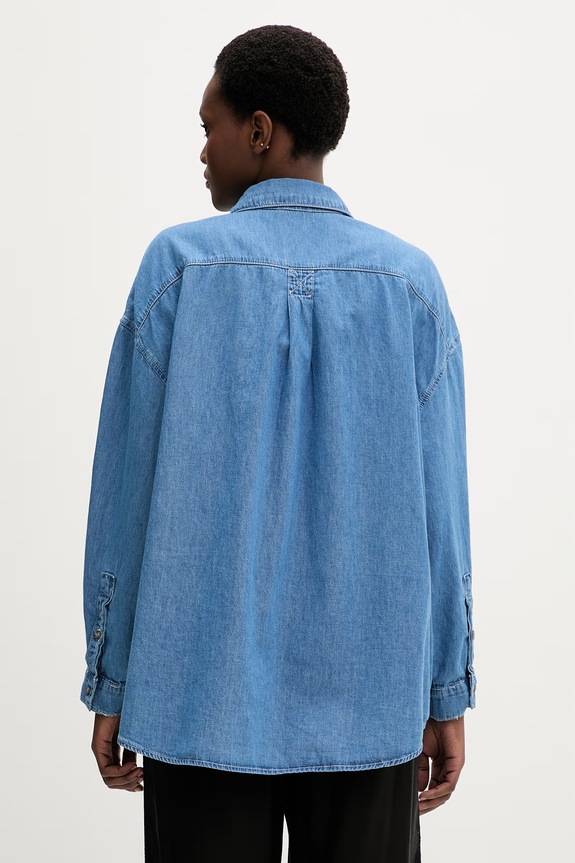 Odzież American Vintage koszula damska jeansowa IZE06A niebieski