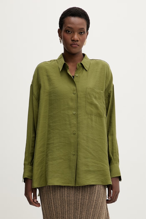American Vintage camicia da donna verde YSO06C