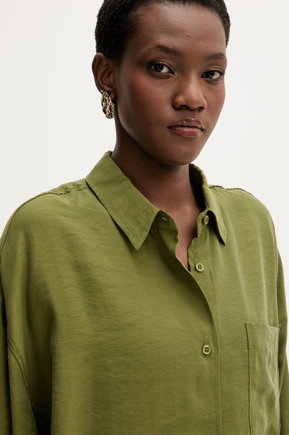 American Vintage camicia da donna verde YSO06C