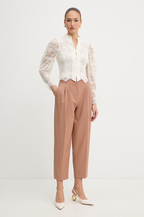 Twinset košeľa dámska s viskózou 261TP2902 béžová SS26